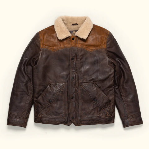 Sherpa Lined Leather Jacket