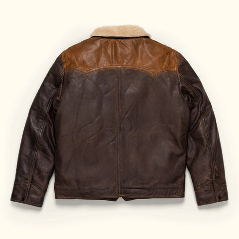 Sherpa Lined Leather Jacket