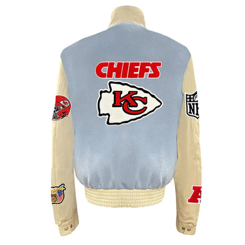 JH Kansas City Chiefs Varsity Baby Blue Jacket - JnJ Jackets