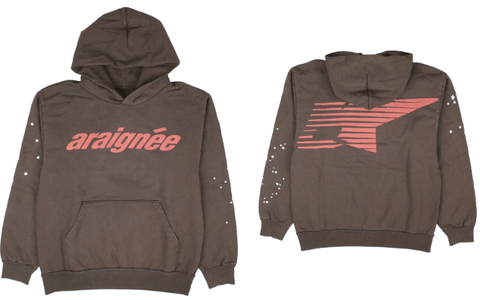 Sp5der Araignee Brown Hoodie - JnJ Jackets