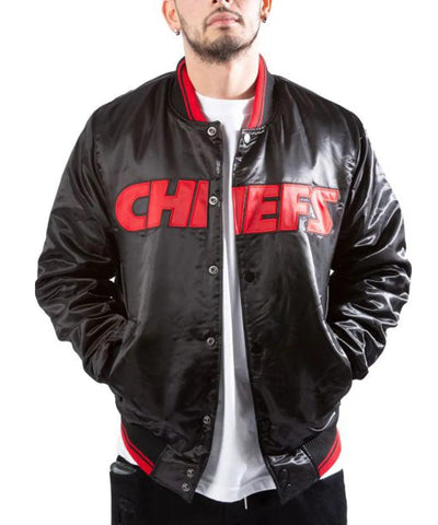 Kansas City Chiefs Black Satin Jacket - JnJ Jackets