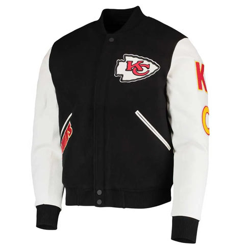 Kansas City Chiefs Logo Black and White Jacket