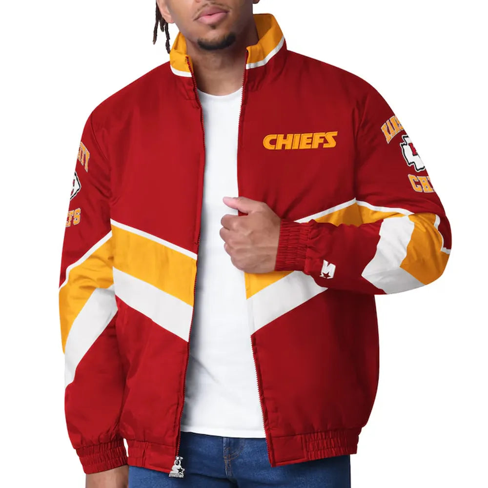 Kansas City Chiefs Captain Red Varsity Satin Jacket - JnJ Jackets