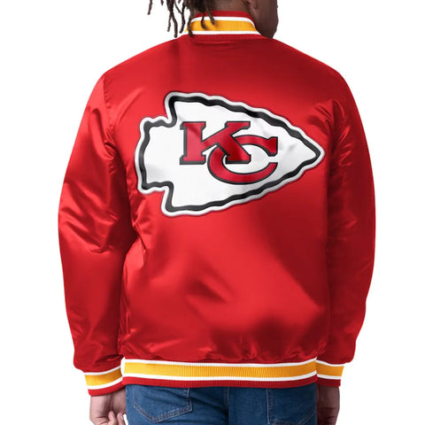 Kansas City Chiefs Closer Red/Gold Satin Jacket - JnJ Jackets