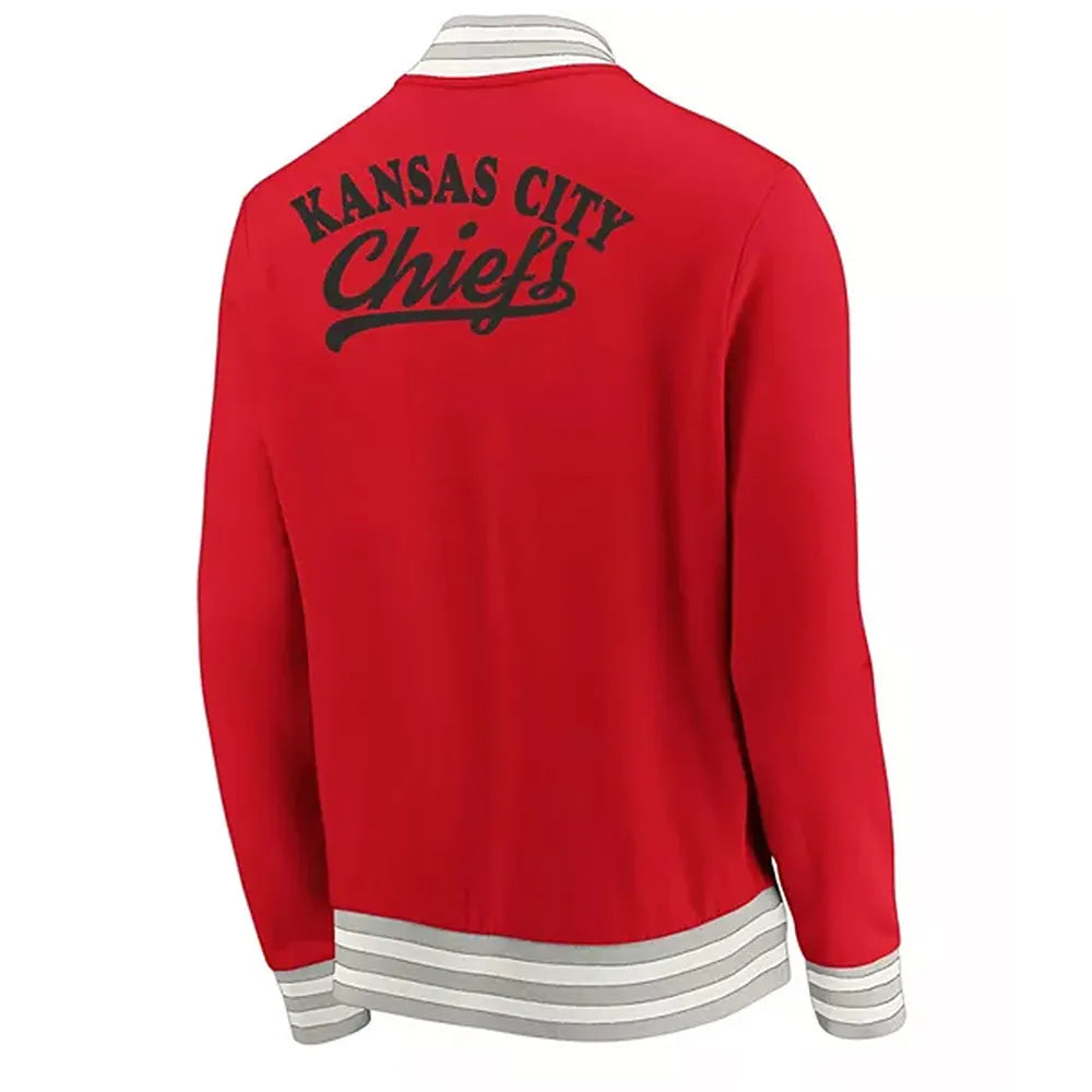 Kansas City Chiefs Full-Zip Varsity Red Wool Jacket - JnJ Jackets