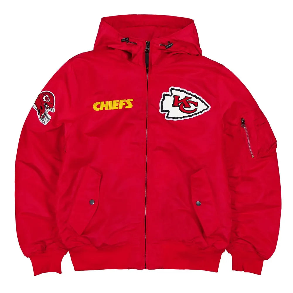 Kansas City Chiefs Historic L-2B Hooded Bomber Jacket - JnJ Jackets