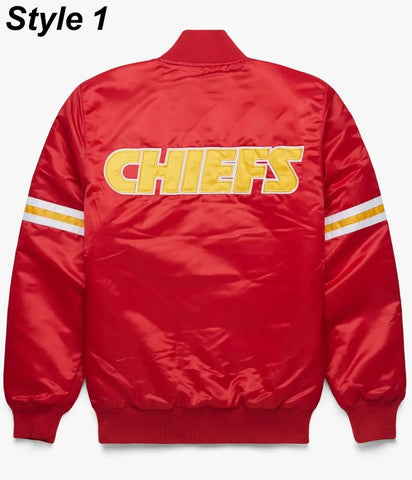 Kansas City Chiefs Satin Bomber Red Jacket - JnJ Jackets