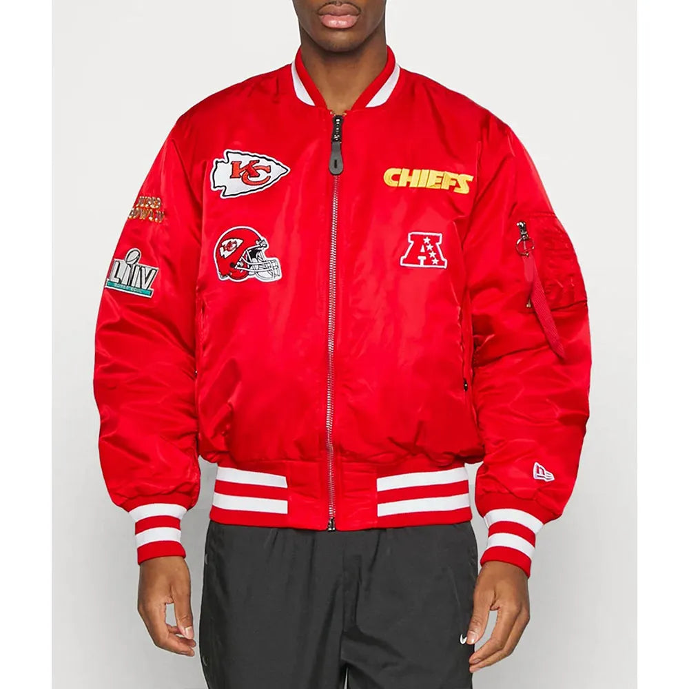 Kansas City Chiefs Red Bomber MA-1 Jacket - JnJ Jackets