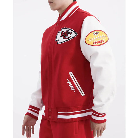 Kansas City Chiefs Old English Classic Rib Varsity Jacket - JnJ Jackets