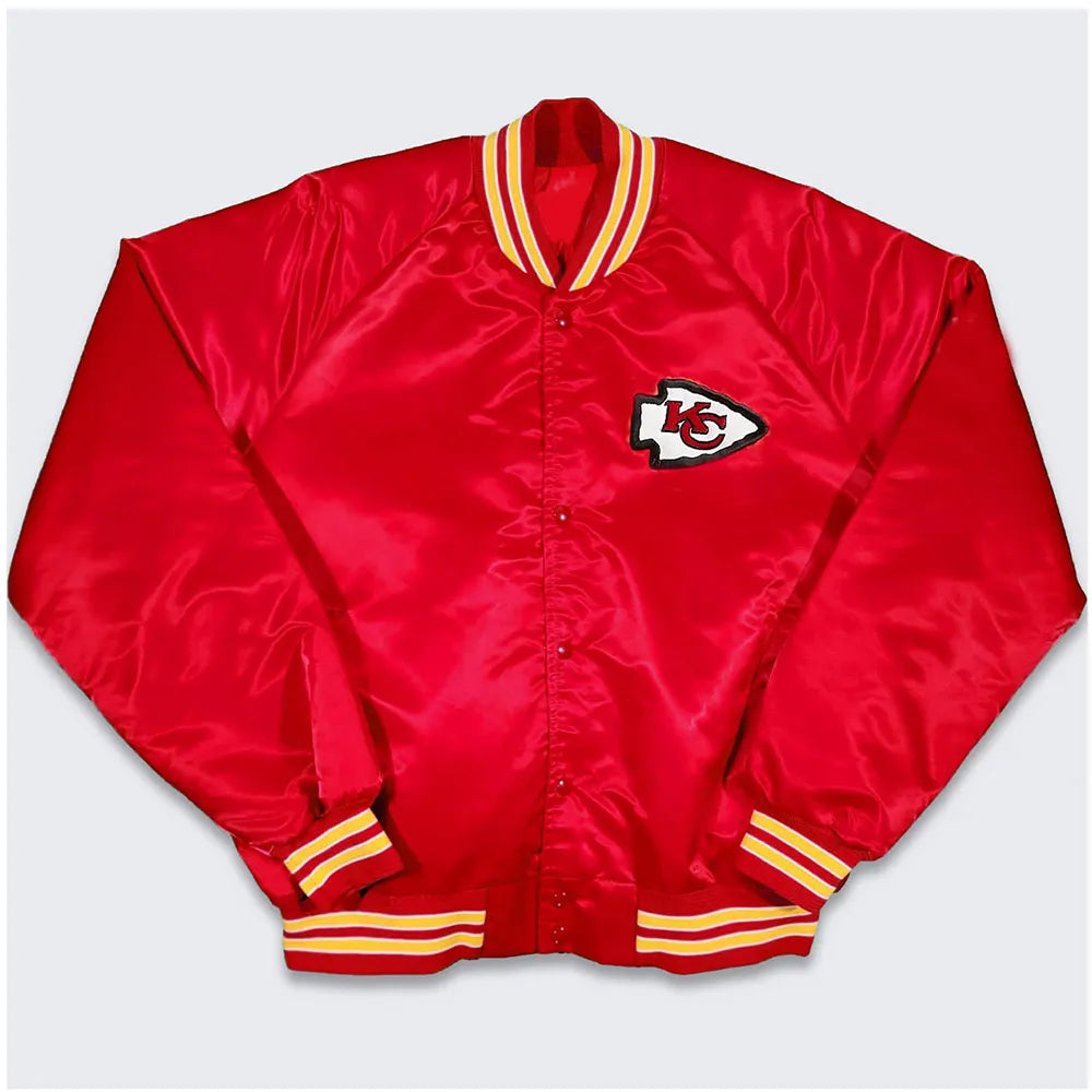 Kansas City Chiefs Varsity Red Satin Jacket - JnJ Jackets