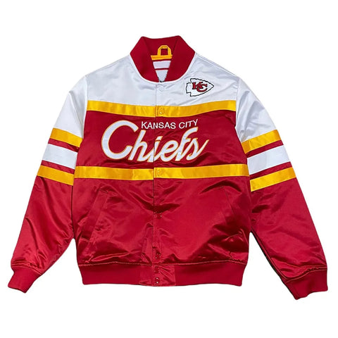 Kansas City Chiefs Special Script Heavyweight Satin Jacket - JnJ Jackets