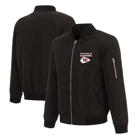 Kansas City Chiefs Nylon Black Bomber Jacket - JnJ Jackets