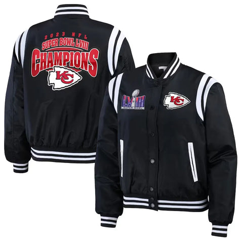 Super Bowl LVIII Champions Kansas City Chiefs Varsity Bomber Jacket - JnJ Jackets