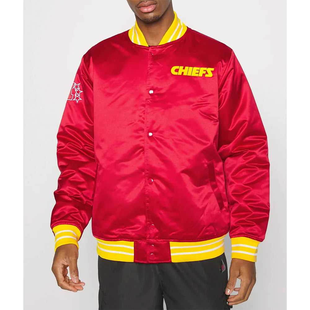 Kansas City Chiefs Training Red Satin Jacket