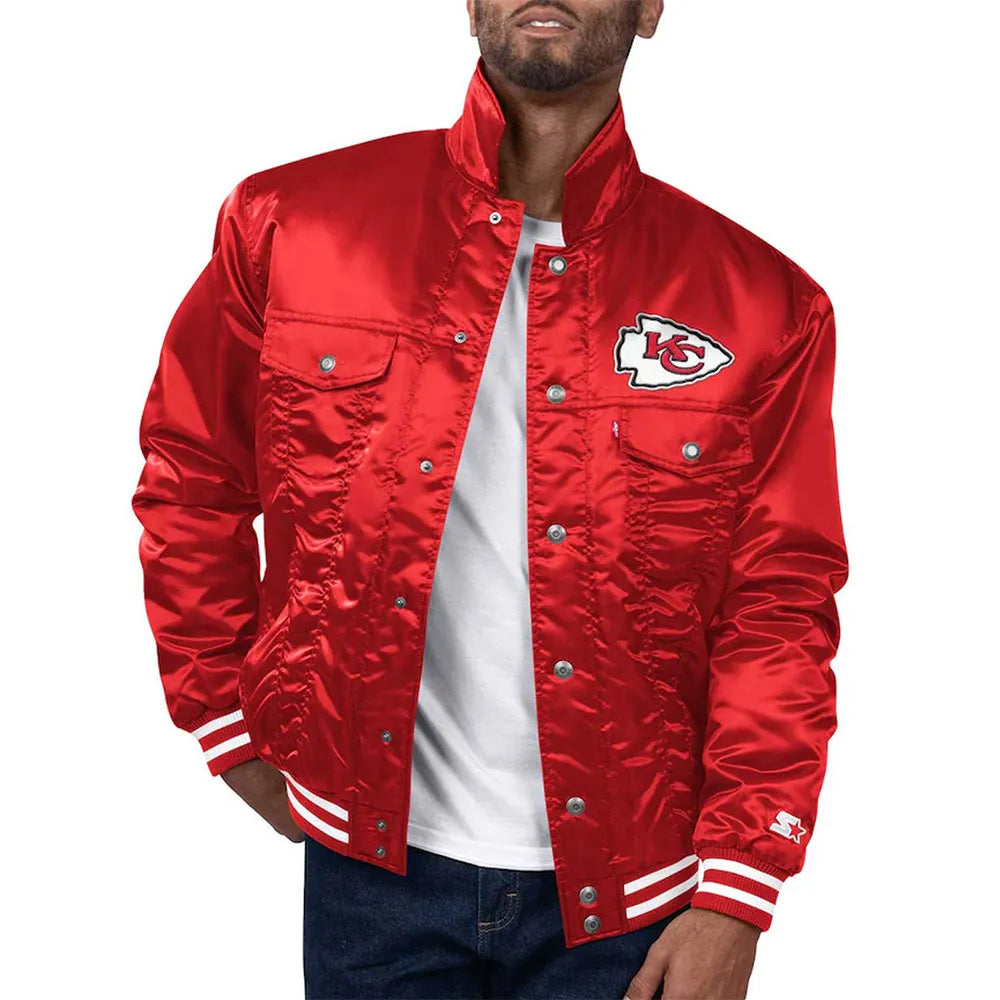 Kansas City Chiefs Silver Tab Trucker Jacket - JnJ Jackets