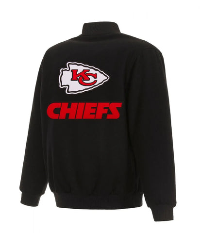 Varsity Kansas City Chiefs Black Wool Jacket