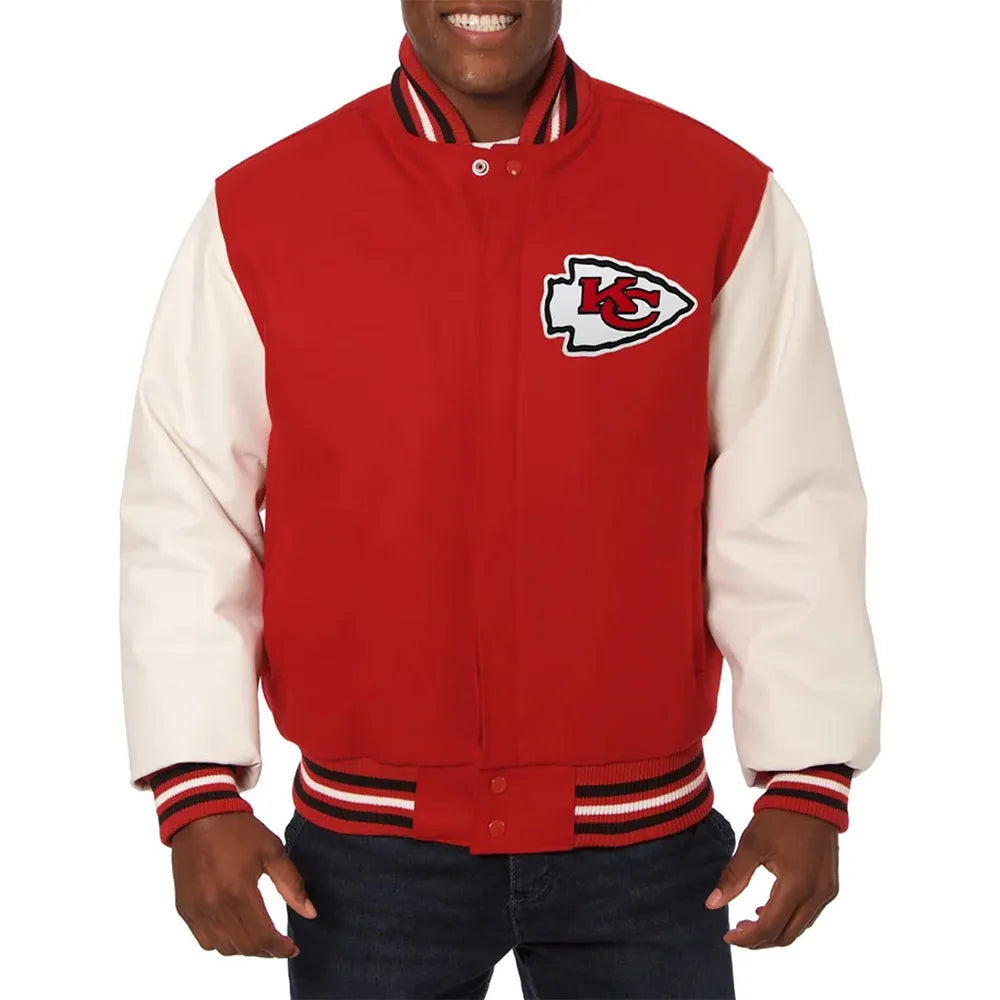 Red/Cream Kansas City Chiefs Varsity Jacket - JnJ Jackets