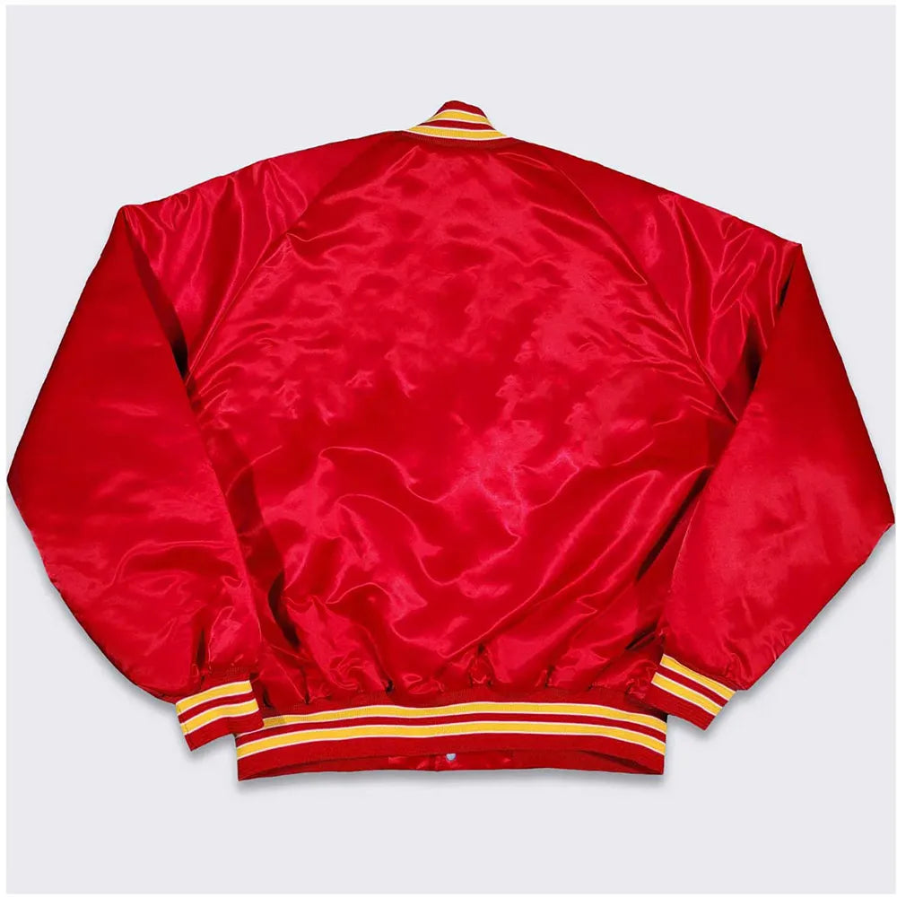 Kansas City Chiefs Varsity Red Satin Jacket - JnJ Jackets