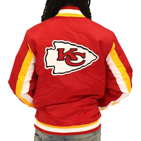 Kansas City Chiefs Red Varsity Satin Jacket - JnJ Jackets