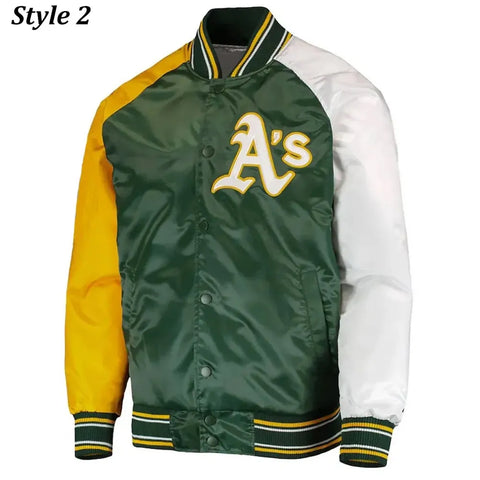 Oakland Athletics Lead Off Varsity Satin Jacket