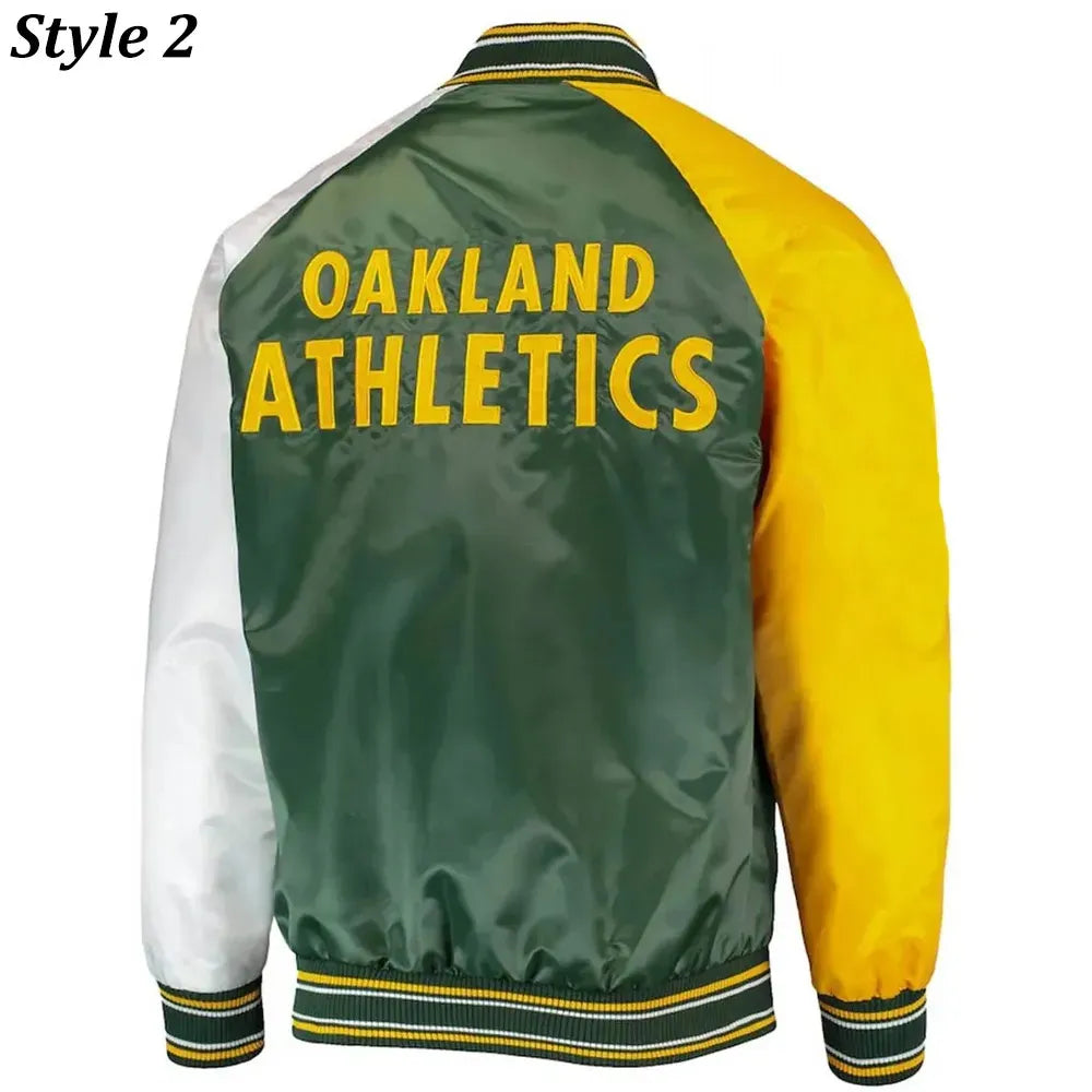 Oakland Athletics Lead Off Varsity Satin Jacket