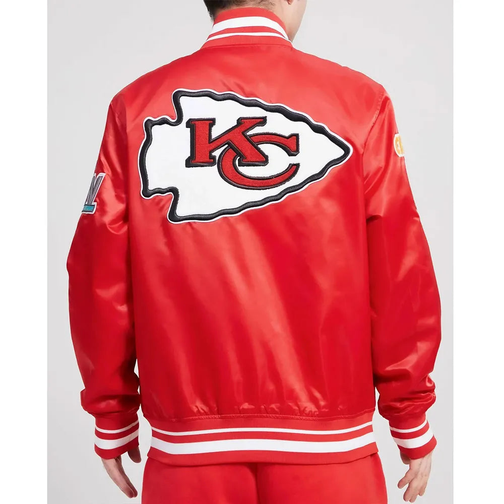 Mash Up Kansas City Chiefs Red Satin Jacket - JnJ Jackets