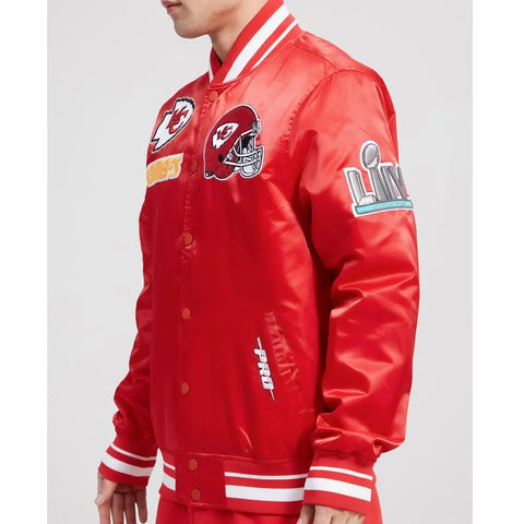 Mash Up Kansas City Chiefs Red Satin Jacket - JnJ Jackets