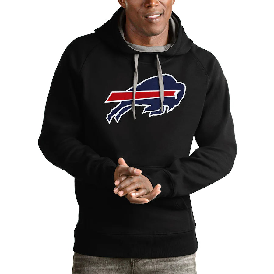 Buffalo Bills Antigua Black Pullover Hoodie