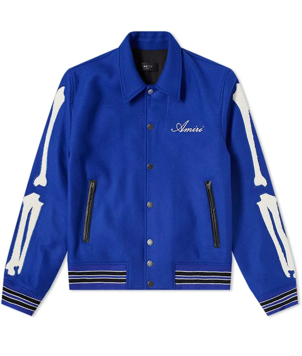 Amiri Bones Letterman Wool Jacket - JnJ Jackets