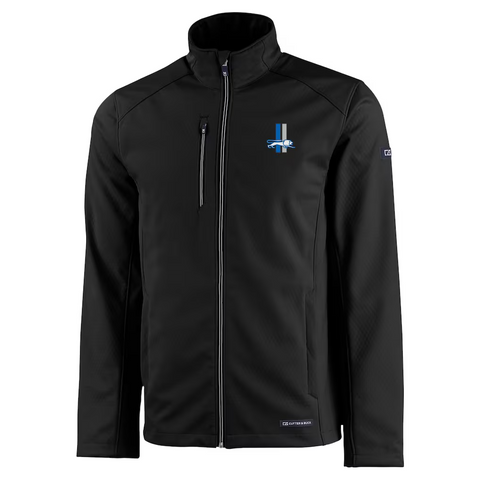 Cutter & Buck Black Detroit Lions Evoke Eco Softshell Full-Zip Jacket - Jackets - []