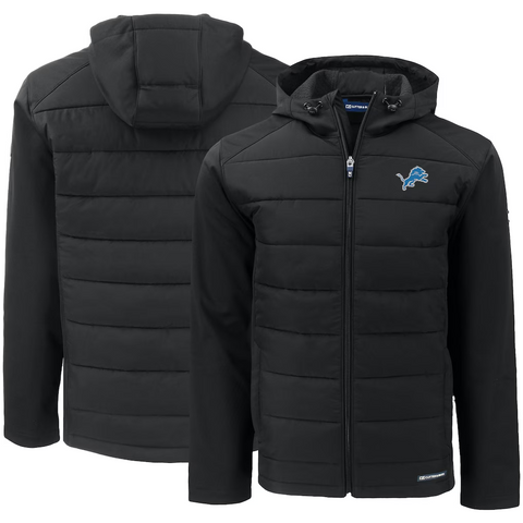 Cutter & Buck Detroit Lions Evoke PrimaLoft Hybrid Eco Softshell Jacket - Jackets - ["detroi lions jackets","Detroit Lions Jackets","detroit lions puffer jacket","nfl jackets","Puffer Jacket"]