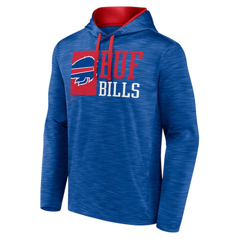 Royal Buffalo Bills Never Quit Pullover Hoodie