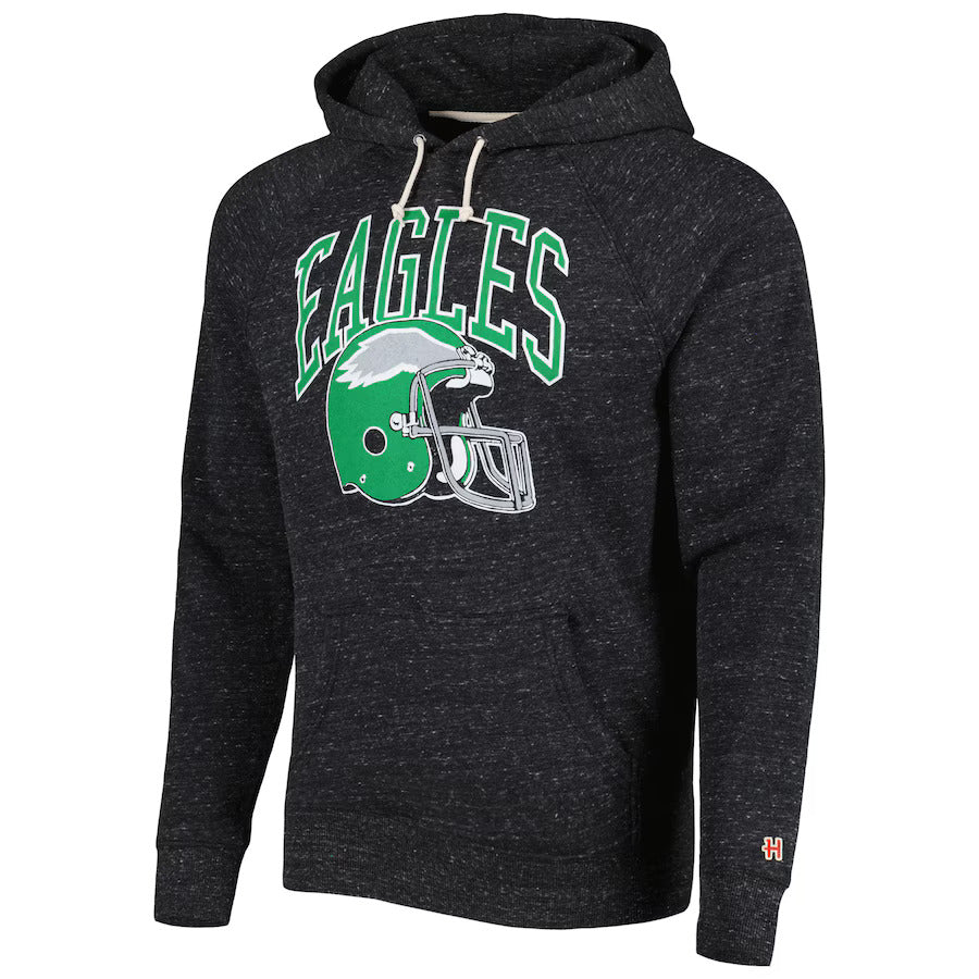 Philadelphia Eagles Retro Helmet Raglan Hoodie