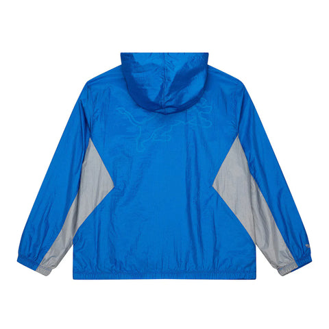 Mitchell & Ness Blue Detroit Lions Playmaker Full-Zip Windbreaker Jacket
