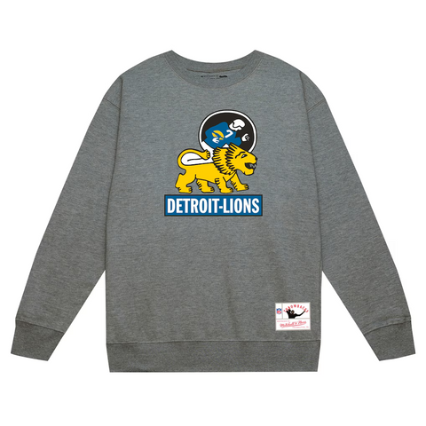 Mitchell & Ness Heather Gray Detroit Lions Basic Fleece Sweatshirt