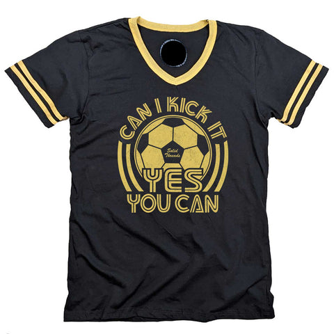 Can I Kick It Yes You Can V-Neck Tee - jnjjackets