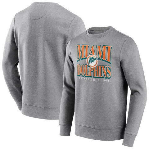 Gray Miami Dolphins Chance Throwback Sweatshirt - JnJ Jackets