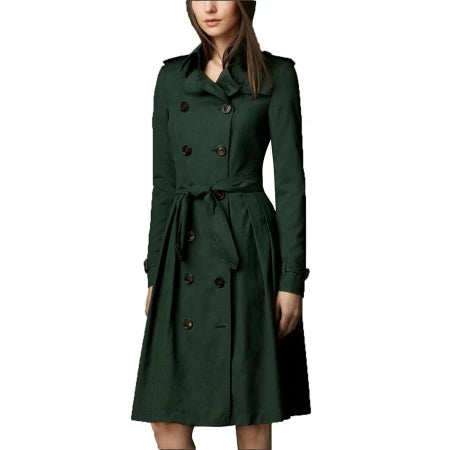 Rebecca Ferguson Mission Impossible 5 Green Trench Coat - jnjjackets