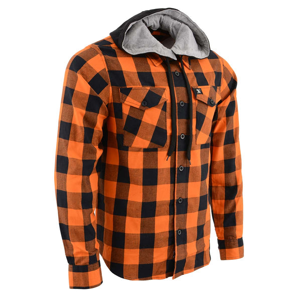 Flannel Plaid Shirt with Hoodie