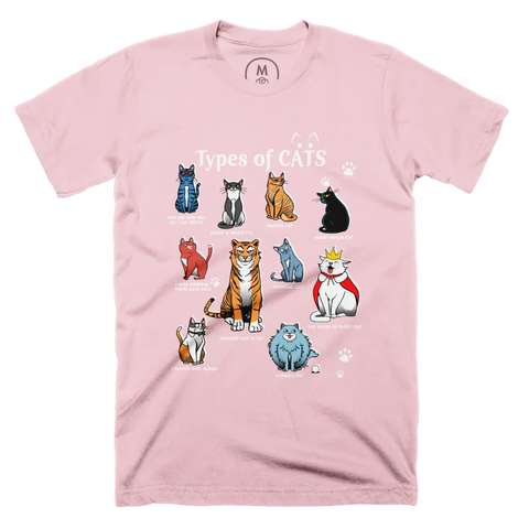 Types of Cats T-Shirt - jnjjackets