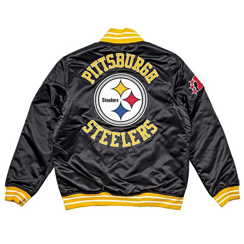 NFL Black Pittsburgh Steelers Heavyweight Satin Jacket