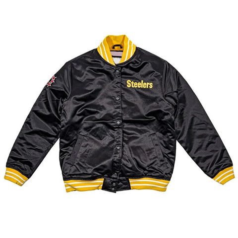 NFL Black Pittsburgh Steelers Heavyweight Satin Jacket