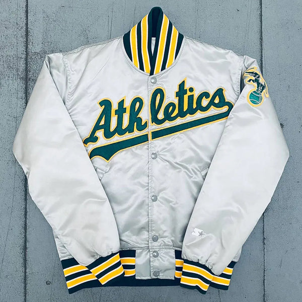 1980s Oakland Athletics Silver Bomber Jacket