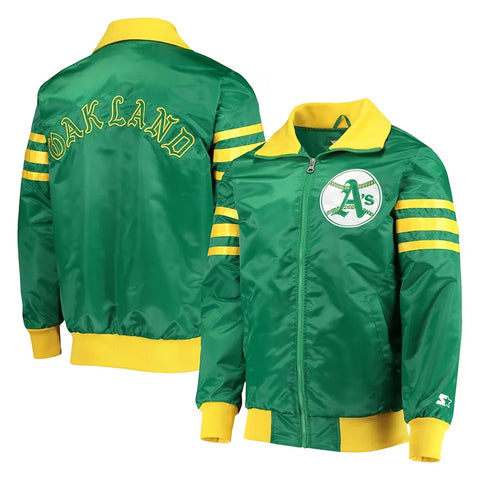 Oakland A’s Cooperstown Collection The Captain III Kelly Green Jacket