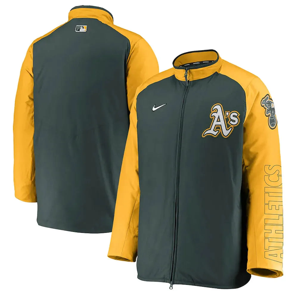 Dugout Performance Oakland Athletics Green/Yellow Jacket