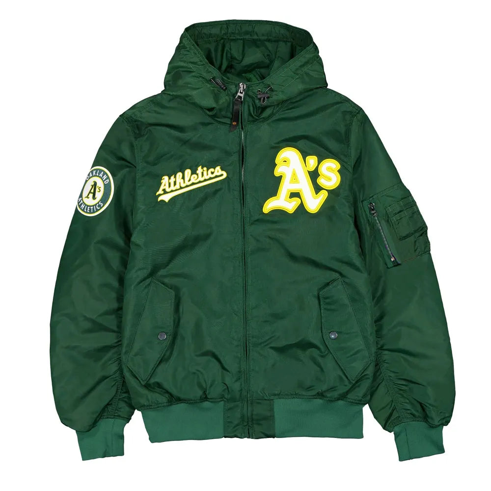 Oakland Athletics Historic L-2B Hooded Bomber Jacket