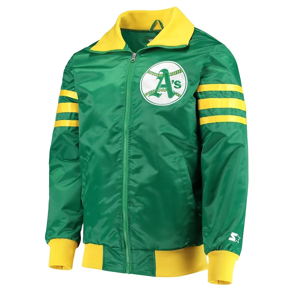 Oakland A’s Cooperstown Collection The Captain III Kelly Green Jacket