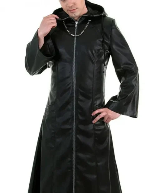 Kingdom Hearts Enigma Leather Hooded Coat