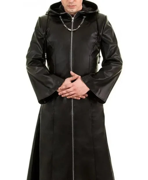 Kingdom Hearts Enigma Leather Hooded Coat