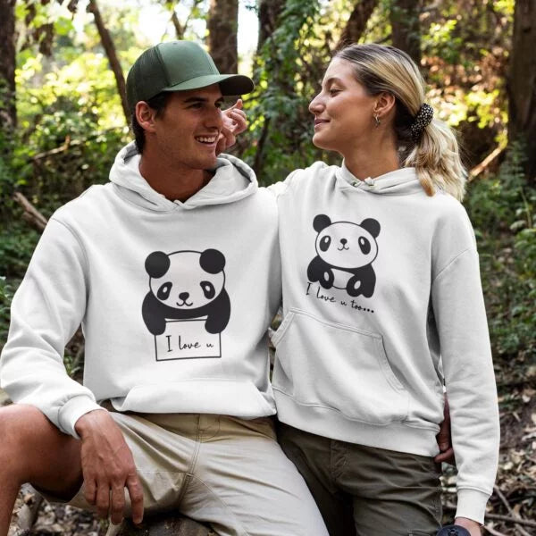 Panda Love Couple Hoodies